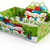 WorldBazaar Christmas Paper Food Trays 60pcs Disposable Snack Tray-1