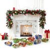 WorldBazaar Christmas Paper Food Trays 60pcs Disposable Snack Tray-7