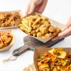 3 Lb Paper Food Trays - 50 Pack Disposable Nacho Trays, Kraft Paper Food Boats Taco Holders Party Serving Baskets for Hot Dogs Snacks Tacos Fries-4