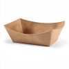 Ocmoiy 1lb Paper Food Trays, 100 Pack Heavy Duty Kraft Food Boats Holders Disposable Serving Basket Trays for Nachos, Fries, BBQ, Festivals, Party-1