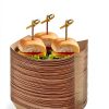 Ocmoiy 1lb Paper Food Trays, 100 Pack Heavy Duty Kraft Food Boats Holders Disposable Serving Basket Trays for Nachos, Fries, BBQ, Festivals, Party-2