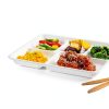 100% Compostable, 5 Compartment, Disposable Paper Plates [125-Pack] - {PFAS Free} - {BPA Certified} - [10 Inch] Heavy Duty Biodegradable Bagasse Sectional Lunch Trays + Dividers - Divided Platter Tray-3