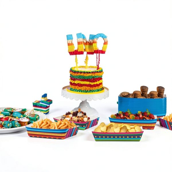 Mexican Taco Nights Food Trays 50pcs AsodSway Disposable Paper Holders-3