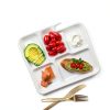 100% Compostable, 5 Compartment, Disposable Paper Plates [125-Pack] - {PFAS Free} - {BPA Certified} - [10 Inch] Heavy Duty Biodegradable Bagasse Sectional Lunch Trays + Dividers - Divided Platter Tray-6