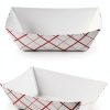 Mini Tiny Paper Food Boats (250 Pack) .25 Lb Disposable Red & White Checkered Paper Food Trays, Eco Friendly Paper Food Trays, Serving Boats for Concession Food & Condiments, Condiment Size 3" x 1"-2