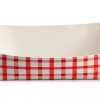 Karat Paper Food Trays Disposable 2lb Checkered Red 1000ct-1