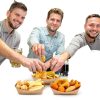 Ocmoiy 1lb Paper Food Trays, 100 Pack Heavy Duty Kraft Food Boats Holders Disposable Serving Basket Trays for Nachos, Fries, BBQ, Festivals, Party-4
