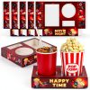 Movie Night Snack Trays 16pcs VELATYVIO Paper Popcorn Drink Holder-0