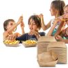 Ocmoiy 1lb Paper Food Trays, 100 Pack Heavy Duty Kraft Food Boats Holders Disposable Serving Basket Trays for Nachos, Fries, BBQ, Festivals, Party-6