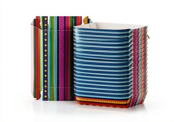 Mexican Taco Nights Food Trays 50pcs AsodSway Disposable Paper Holders-1
