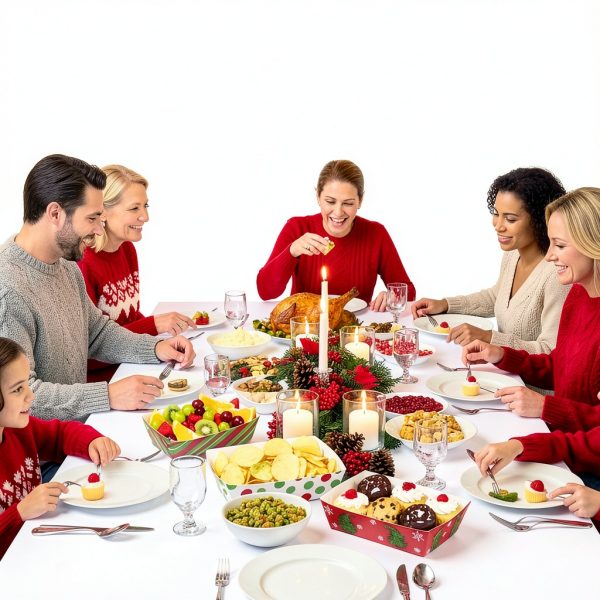 Christmas Paper Food Trays 24pcs Dunzoom Serving Trays Style 2-1