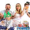 Movie Night Christmas Party Supplies (36ps) - Christmas Movie Night Snack Trays 12pcs & Popcorn Bags 24pcs - Small Decorations Indoor Home Decor & Holiday Party Favors-5