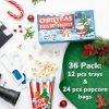 Movie Night Christmas Party Supplies (36ps) - Christmas Movie Night Snack Trays 12pcs & Popcorn Bags 24pcs - Small Decorations Indoor Home Decor & Holiday Party Favors-1